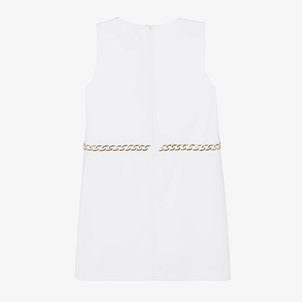 Michael Kors Kids-Teen Girls White Crêpe Shift Dress | Childrensalon Outlet