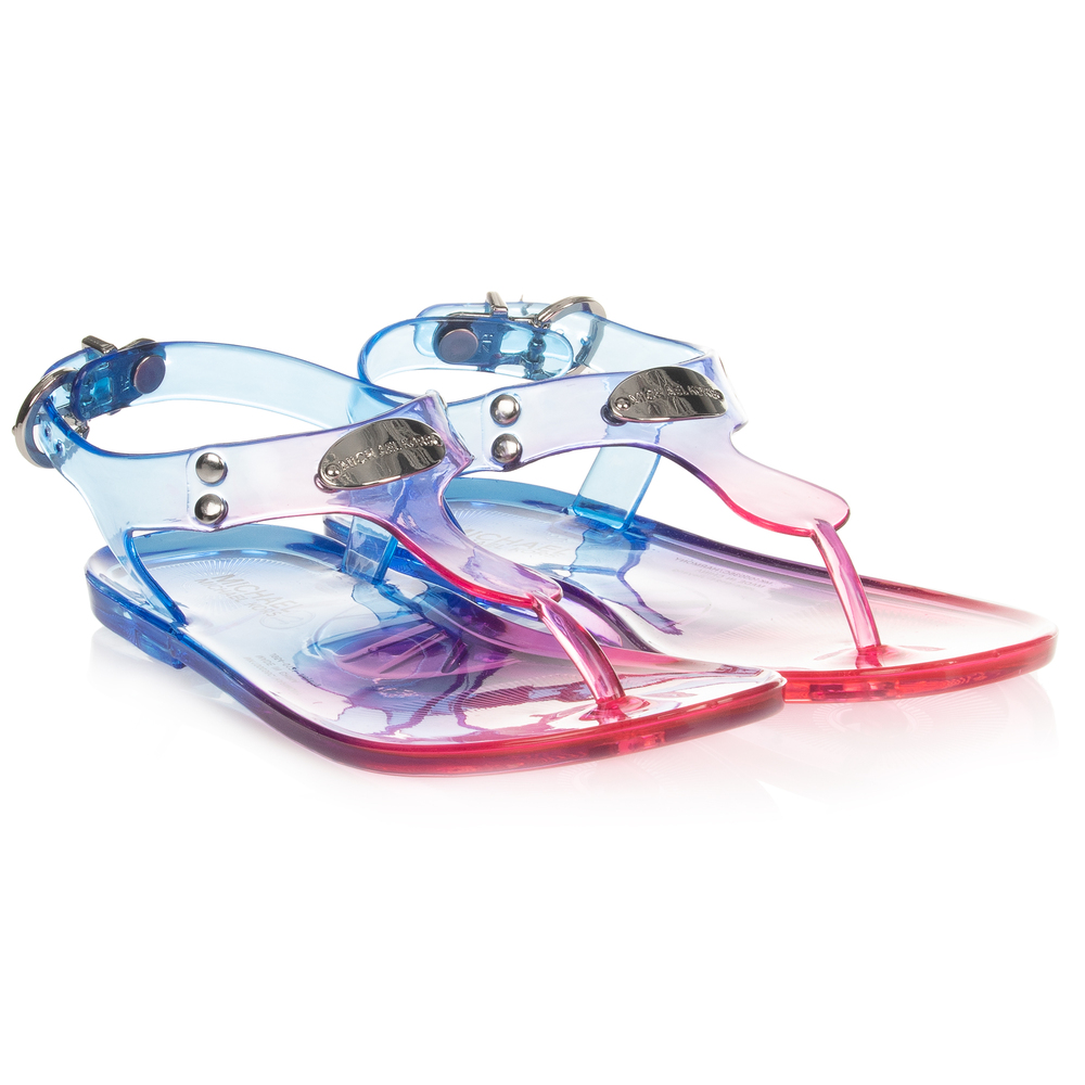 Michael Kors Kids - Pink & Blue Jelly Sandals | Childrensalon