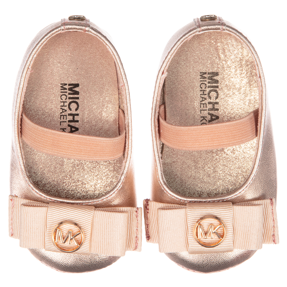 Michael Kors Rose Gold Ballerina Baby Shoes Childrensalon Outlet
