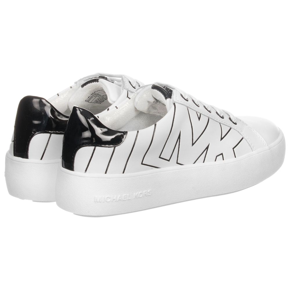 Michael kors shop black leather trainers