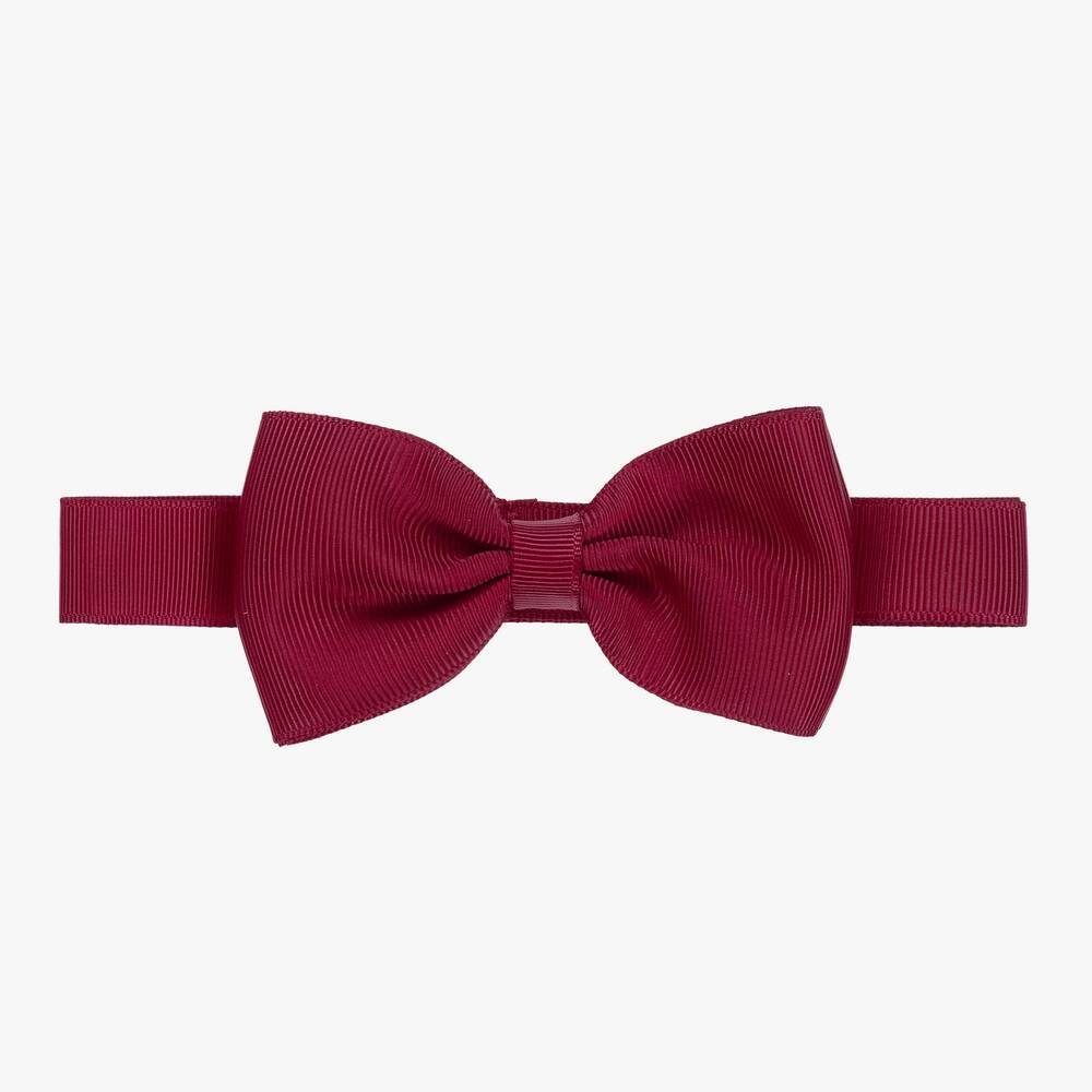 Milledeux-Boys Purple Grosgrain Bow Tie (10cm) | Childrensalon Outlet
