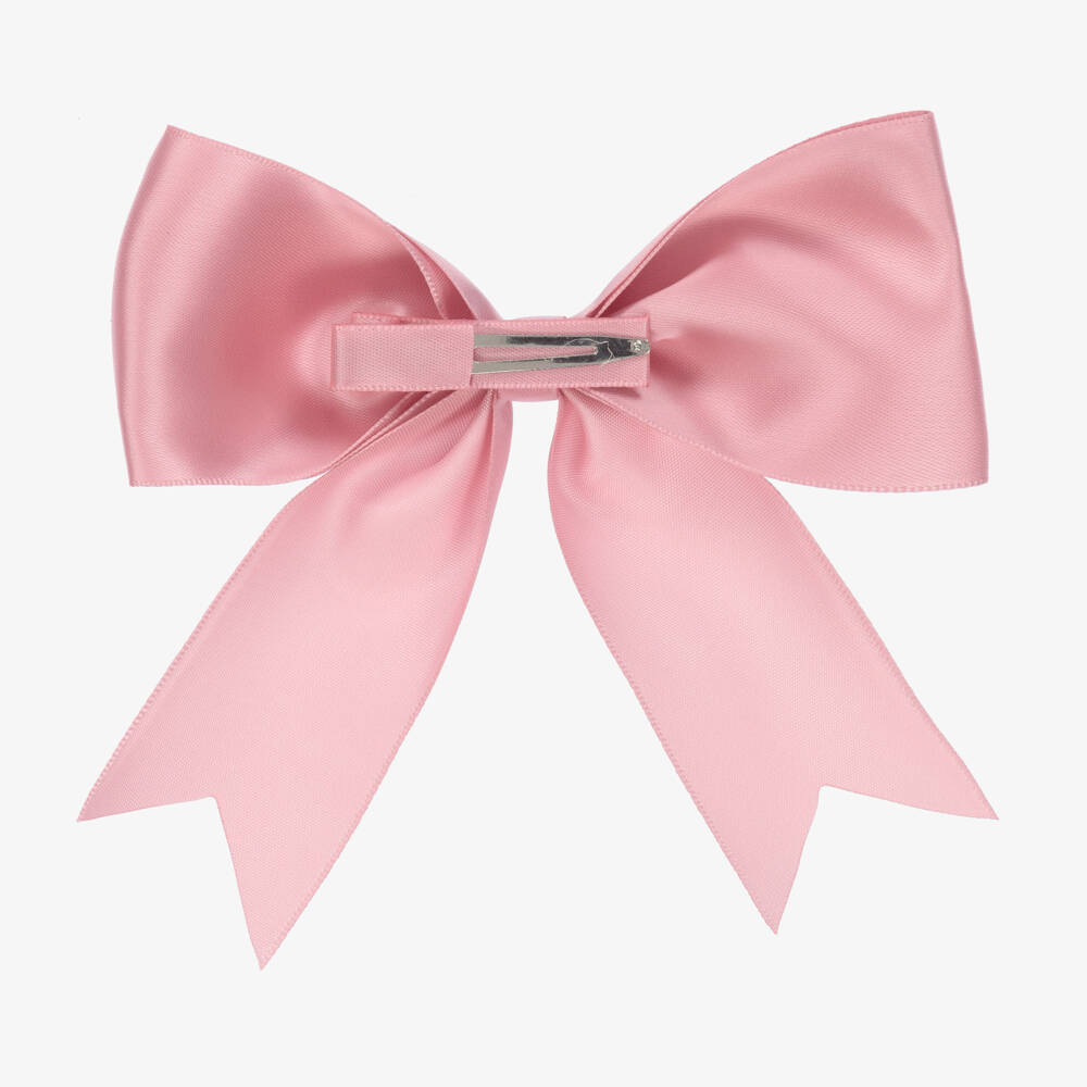 Milledeuх-Заколка с атласной лентой розового цвета для девочек | Childrensalon Outlet