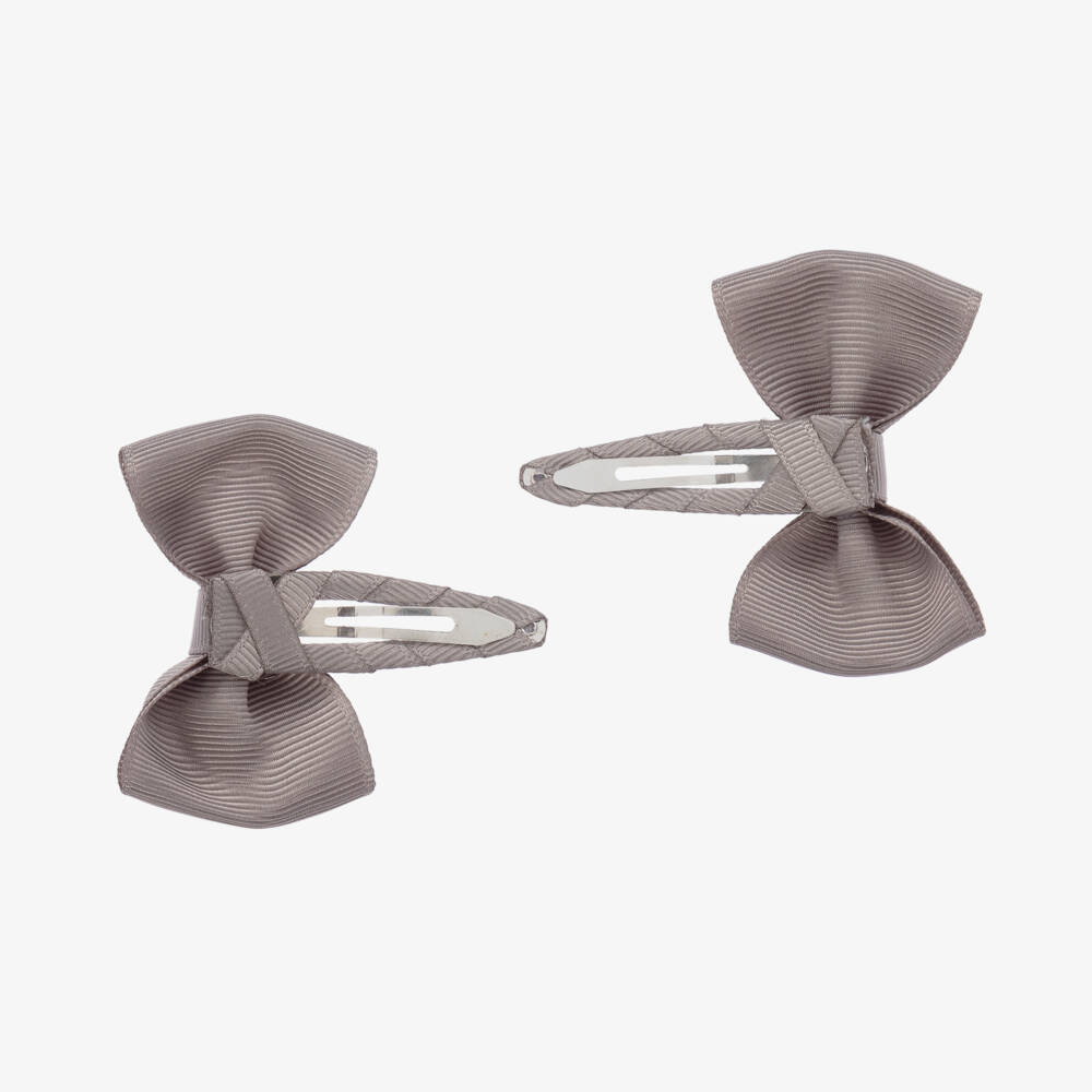 ميلو دو-مشبك للشعر فيونكة لون رمادي للبنات (عدد 2) | Childrensalon Outlet