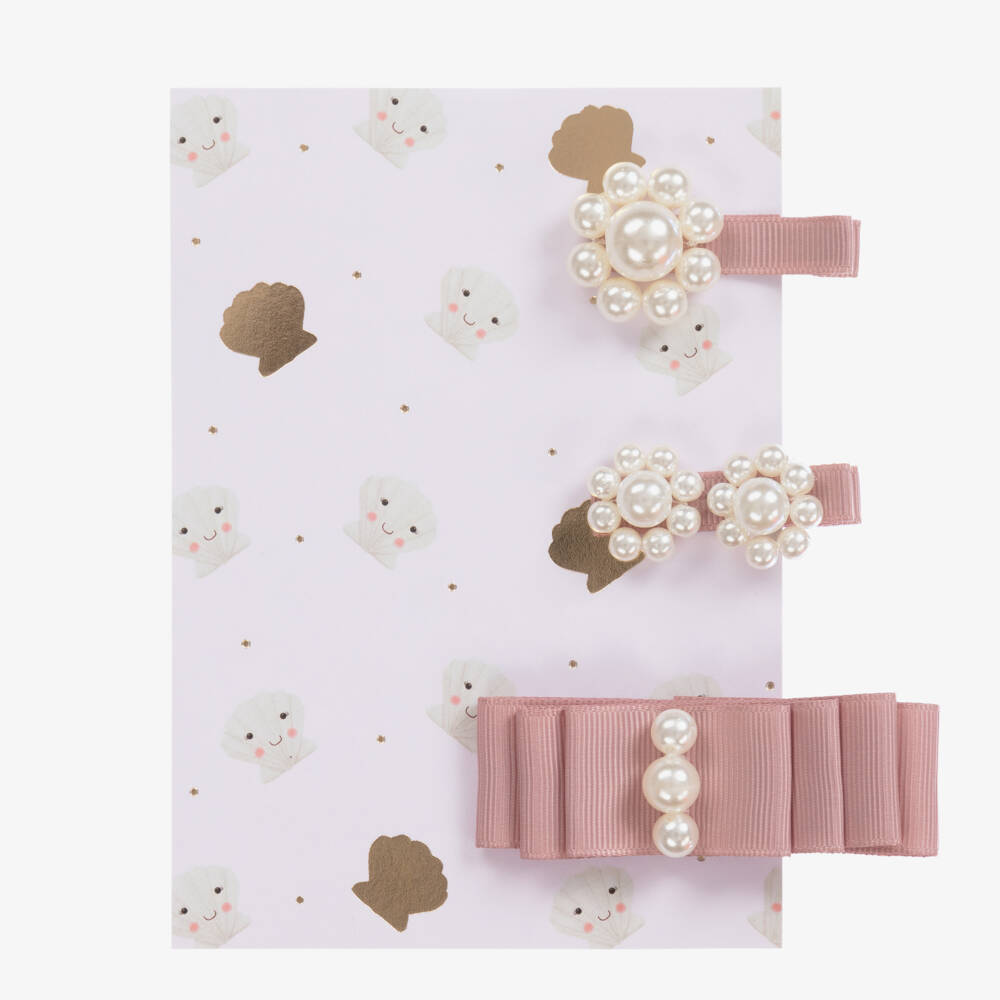 Milledeux-مشابك للشعر لون زهري - (عدد 3) | Childrensalon Outlet