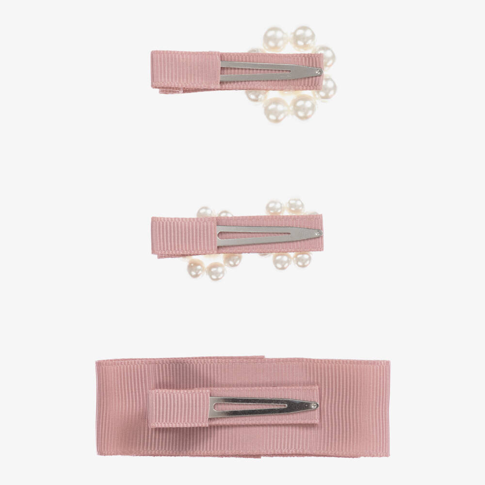 Milledeux-مشابك للشعر لون زهري - (عدد 3) | Childrensalon Outlet