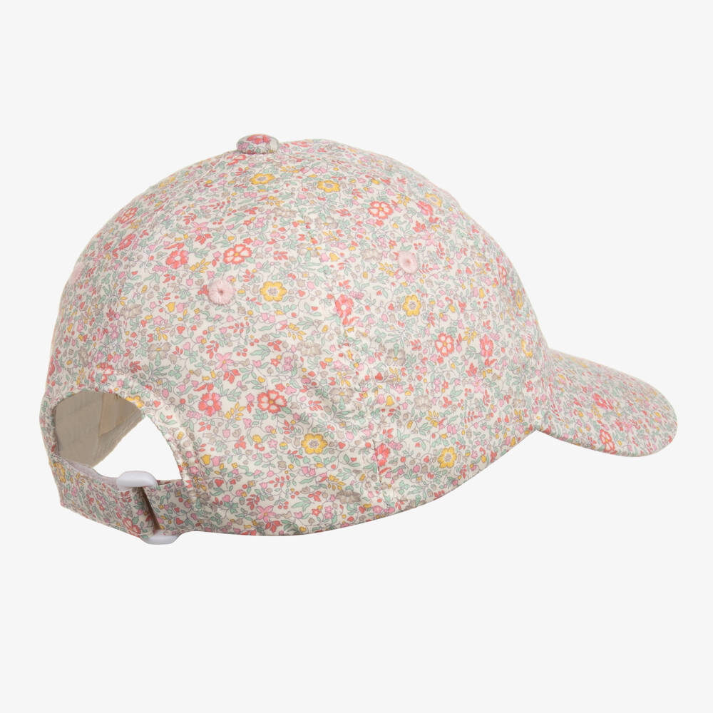 Milledeuх-Розовая бейсболка с цветочным принтом Liberty | Childrensalon Outlet