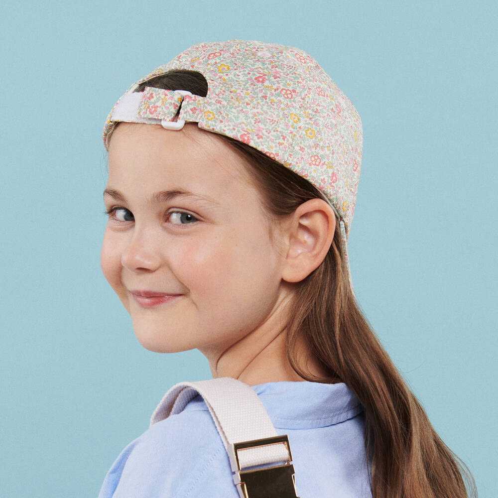 Milledeuх-Розовая бейсболка с цветочным принтом Liberty | Childrensalon Outlet
