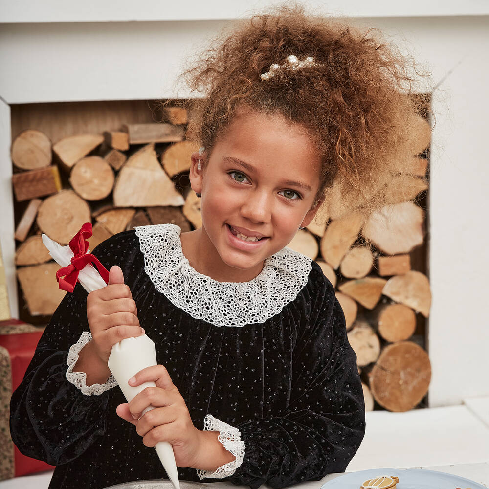 Milledeux-مشبك شعر لون ذهبي مزين بلؤلؤ (8.5سم) | Childrensalon Outlet