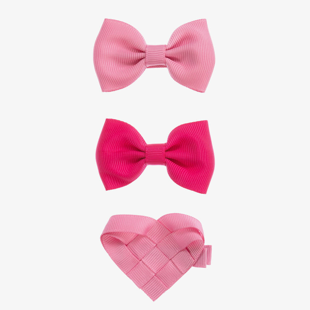 Milledeux - Barrettes cœurs et nœuds (lot de 3) | Childrensalon