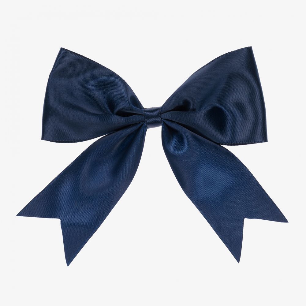 Milledeux - Navy Blue Bow Hair Clip (12cm) | Childrensalon