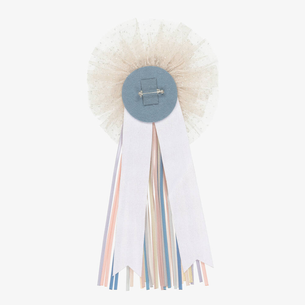 Mimi & Lula-Girls Beige Tulle Unicorn Birthday Badge | Childrensalon Outlet