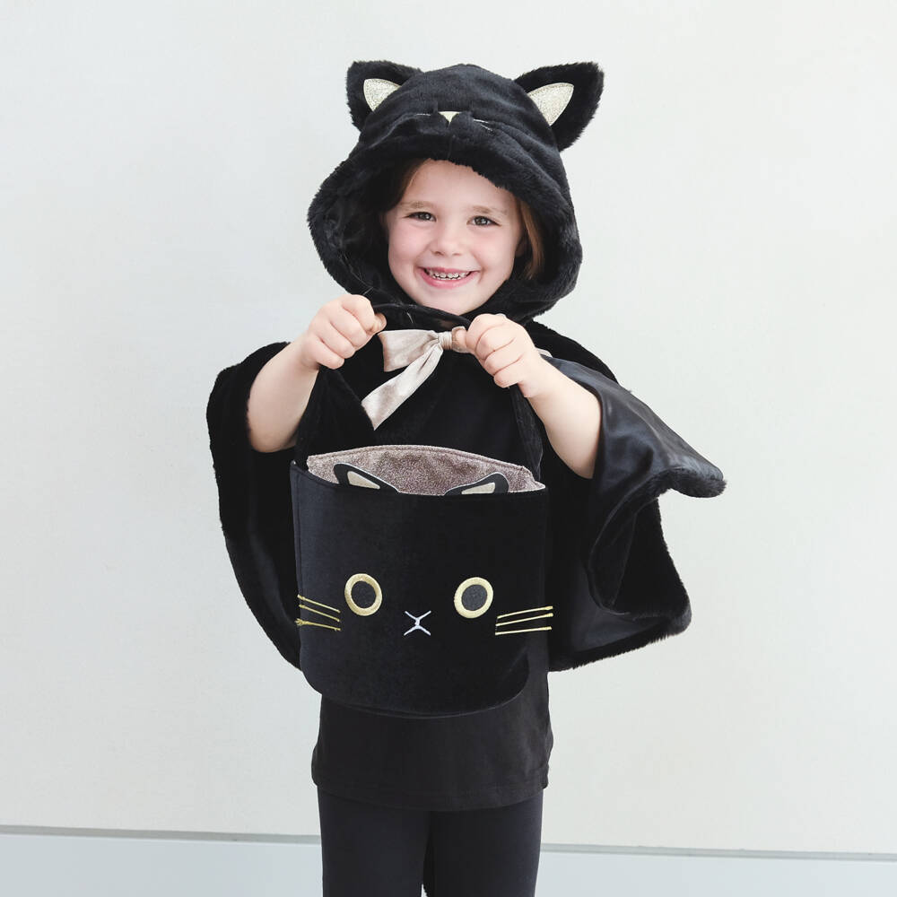 Mimi & Lula-Girls Black Velvet Cat Bag (18 cm) | Childrensalon Outlet