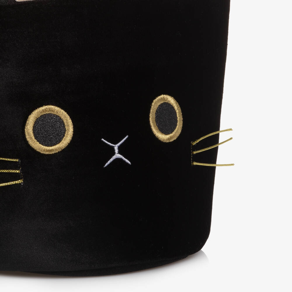 Mimi & Lula-Girls Black Velvet Cat Bag (18 cm) | Childrensalon Outlet