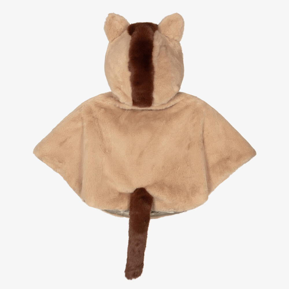 Mimi & Lula-Girls Brown Faux Fur Horse Cape | Childrensalon Outlet