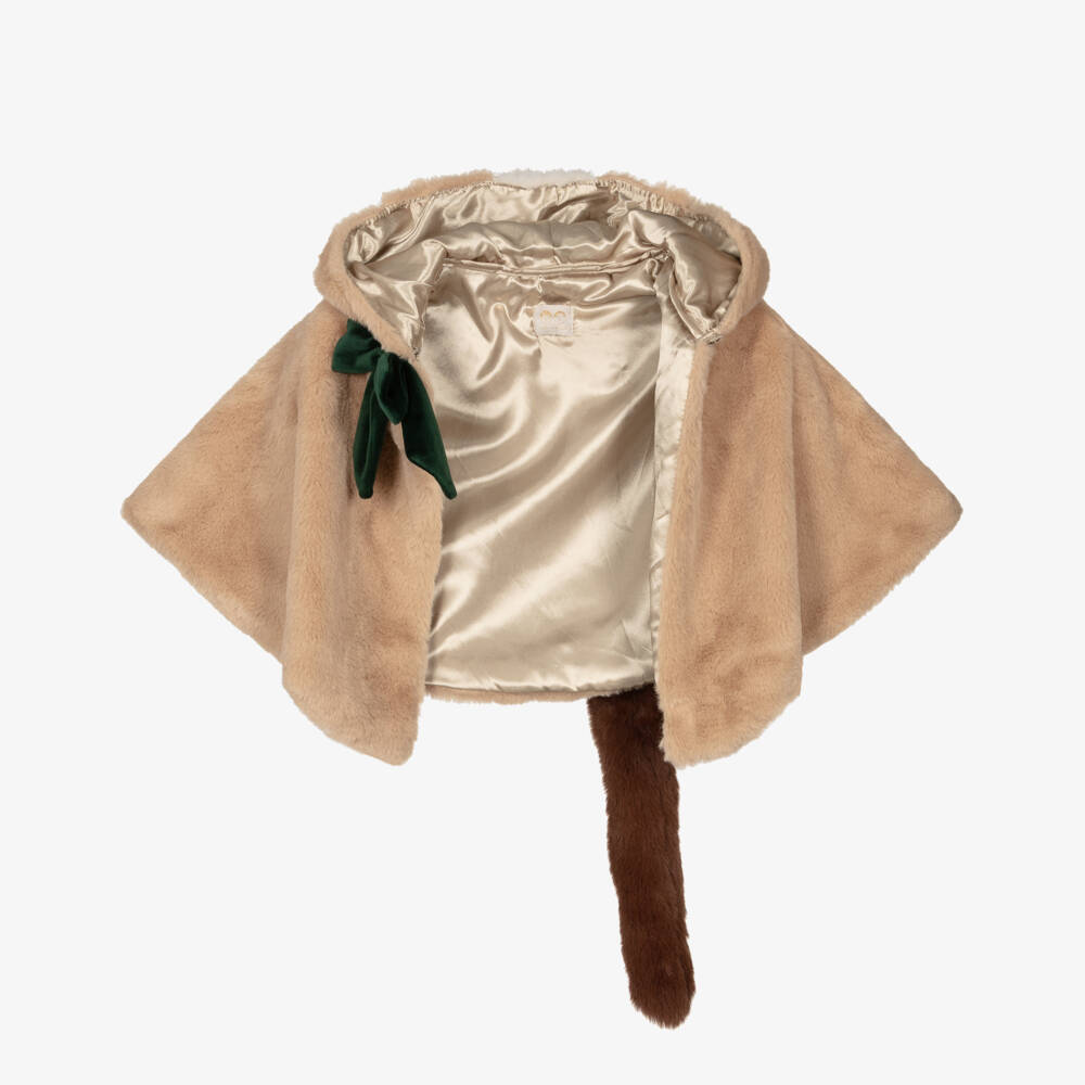 Mimi & Lula-Girls Brown Faux Fur Horse Cape | Childrensalon Outlet