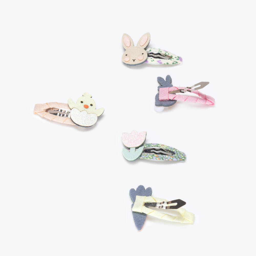 Mimi & Lula-Girls Easter Bunny & Chick Mini Hair Clips (5 Pack) | Childrensalon Outlet