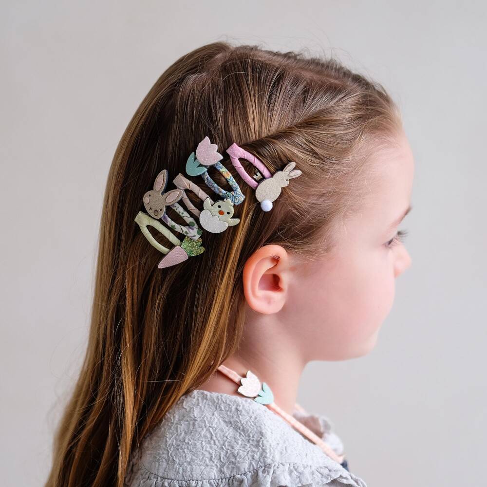 Mimi & Lula-Girls Easter Bunny & Chick Mini Hair Clips (5 Pack) | Childrensalon Outlet