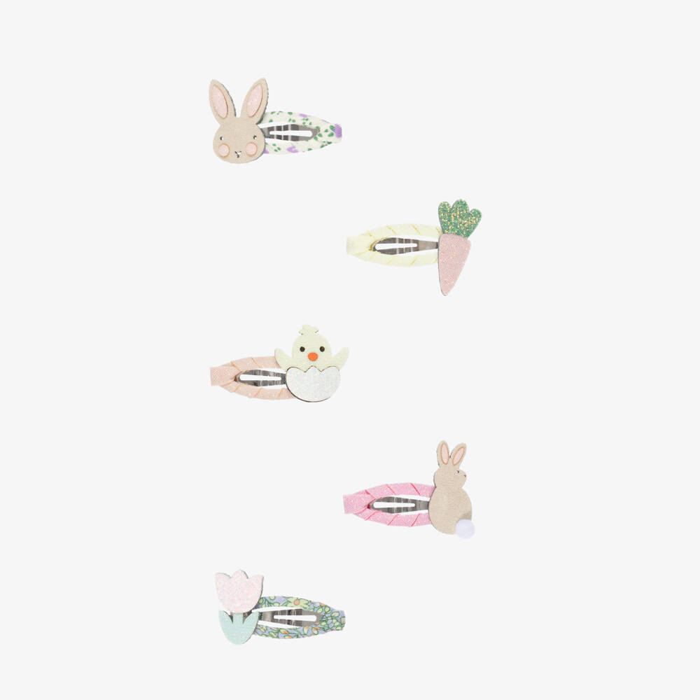 Mimi & Lula-Girls Easter Bunny & Chick Mini Hair Clips (5 Pack) | Childrensalon Outlet