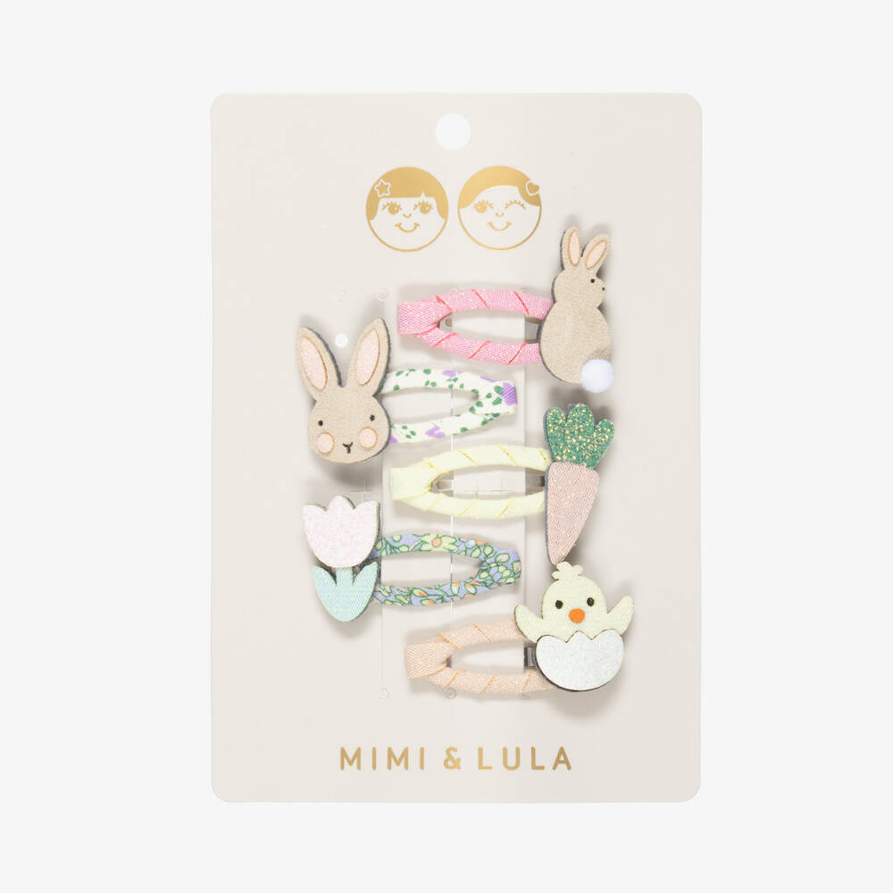 Mimi & Lula-Girls Easter Bunny & Chick Mini Hair Clips (5 Pack) | Childrensalon Outlet