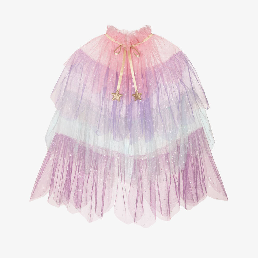 Mimi & Lula-Girls Lilac Purple Tiered Tulle Cape | Childrensalon Outlet