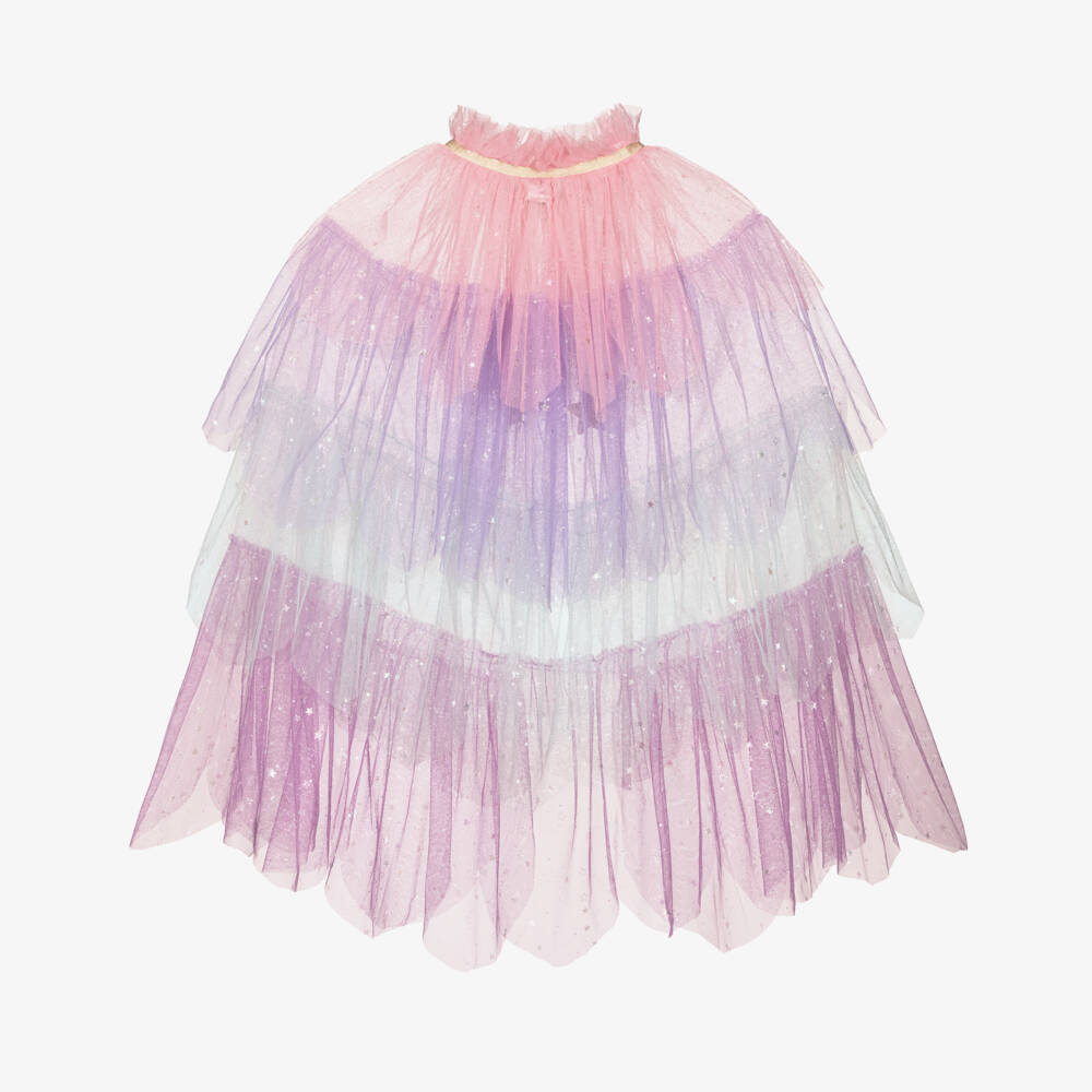 Mimi & Lula-Girls Lilac Purple Tiered Tulle Cape | Childrensalon Outlet