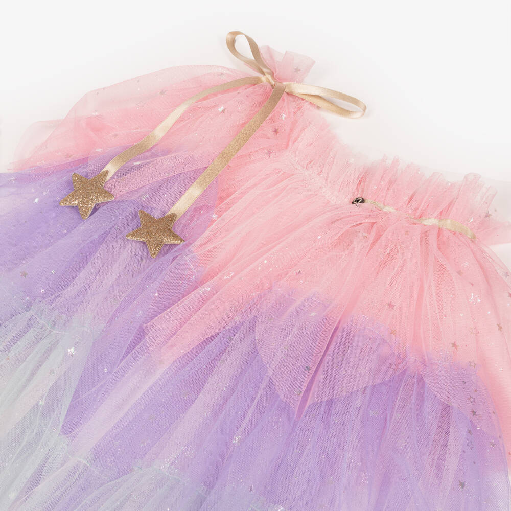 Mimi & Lula-Girls Lilac Purple Tiered Tulle Cape | Childrensalon Outlet