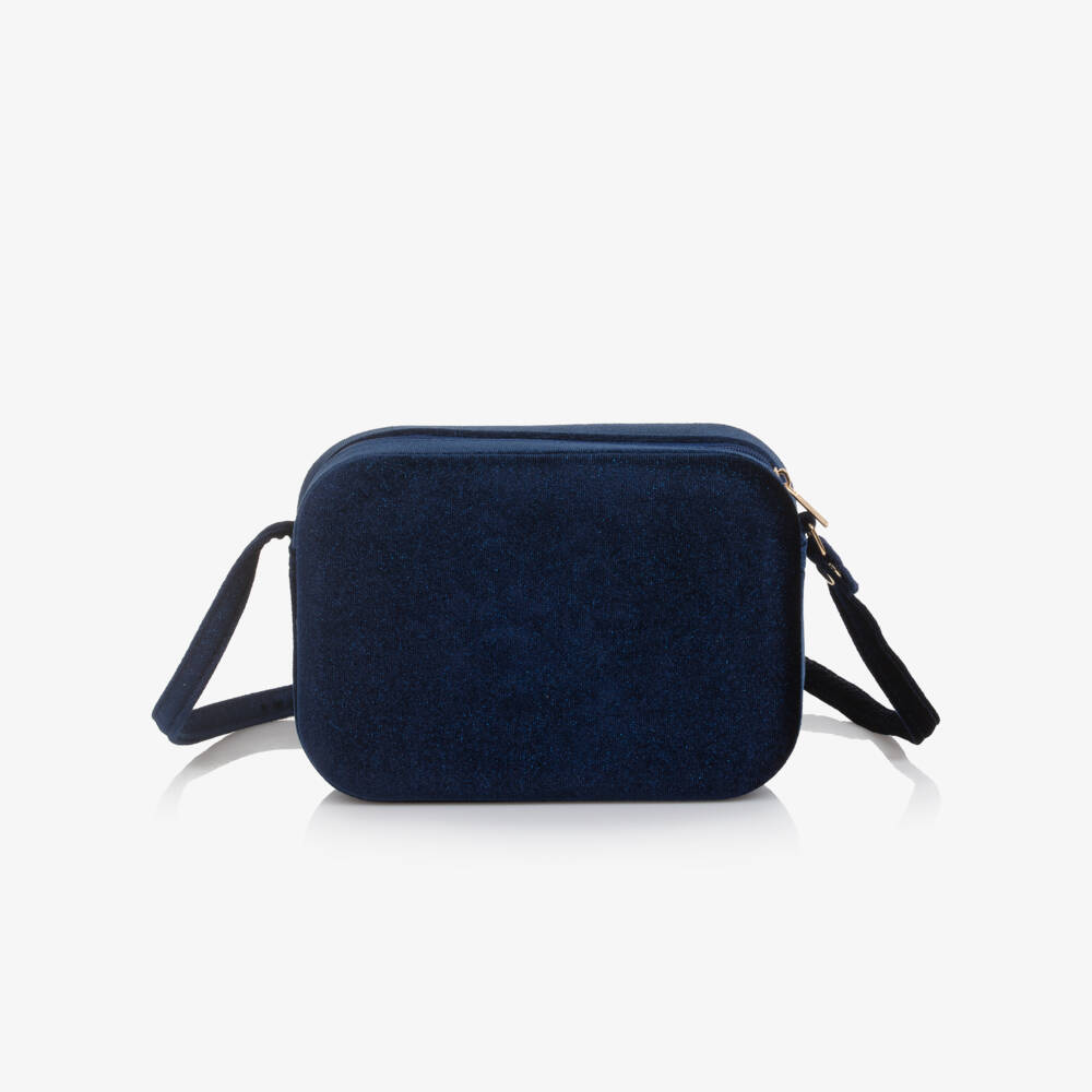 Mimi & Lula-Girls Midnight Blue Velvet Star Bag (17cm) | Childrensalon Outlet