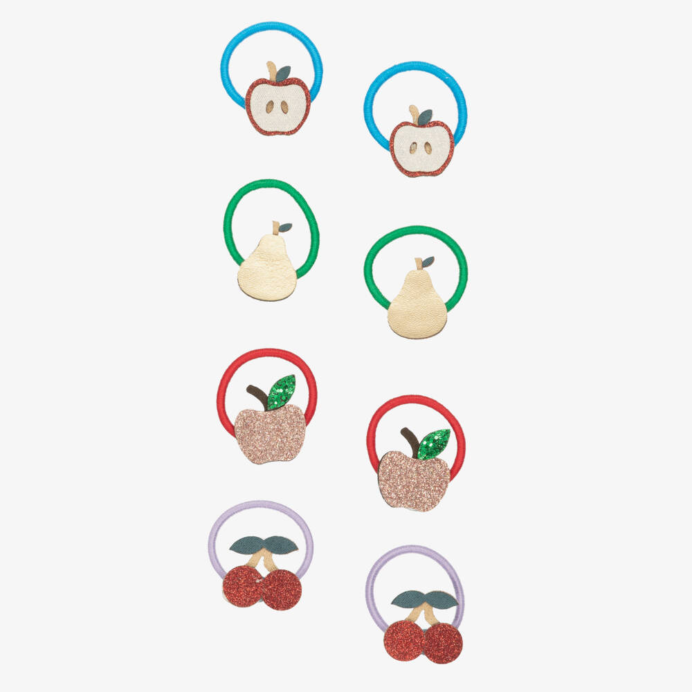 Mimi & Lula-Girls Multicoloured Fruit Hair Elastics (8 Pack) | Childrensalon Outlet