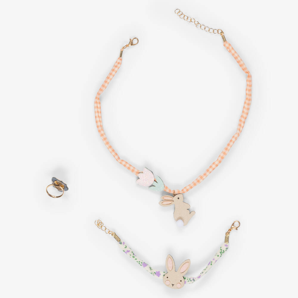Mimi & Lula-Girls Pink Bunny Themed Jewellery Set | Childrensalon Outlet