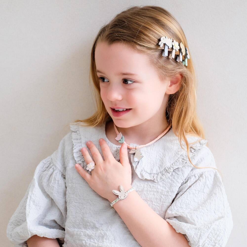 Mimi & Lula-Girls Pink Bunny Themed Jewellery Set | Childrensalon Outlet