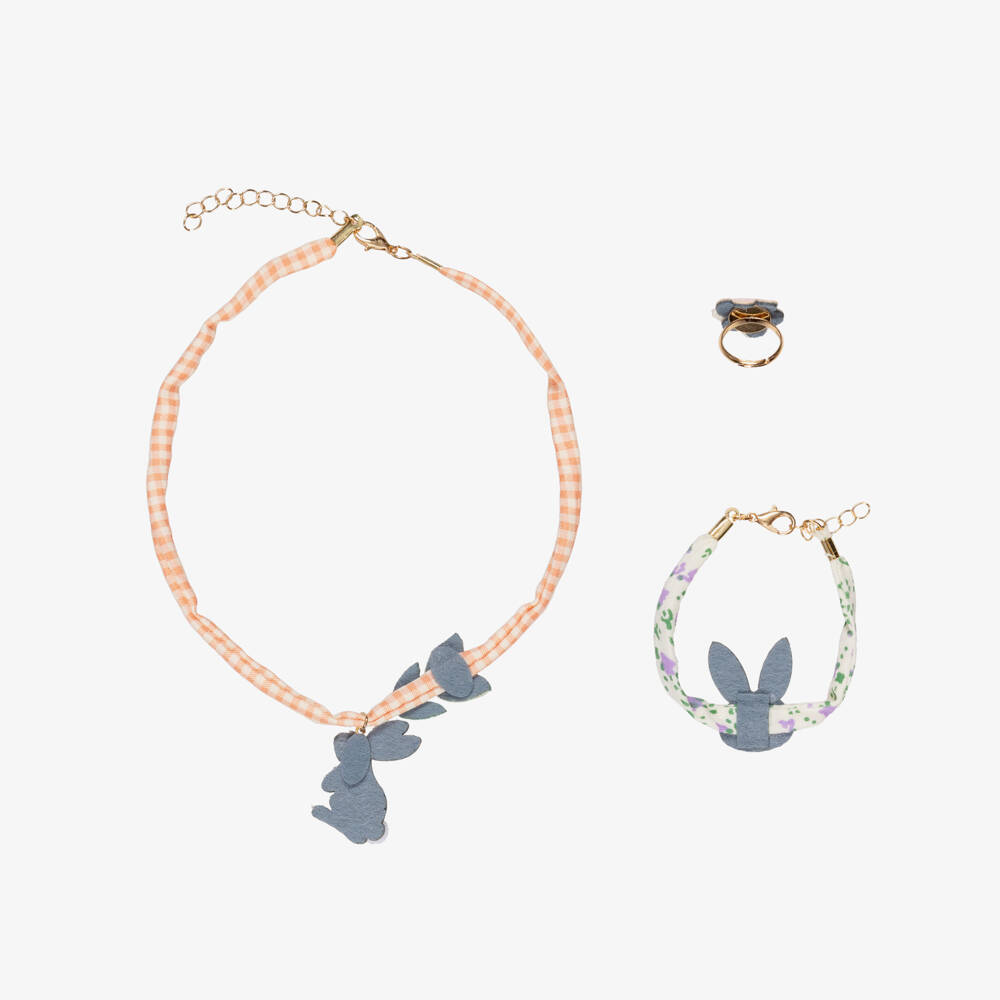 Mimi & Lula-Girls Pink Bunny Themed Jewellery Set | Childrensalon Outlet