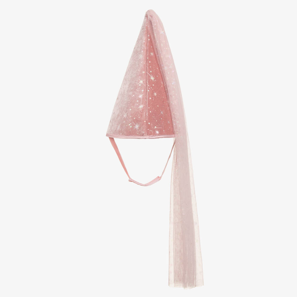 Mimi & Lula-Girls Pink Velvet Shimmery Princess Hat | Childrensalon Outlet