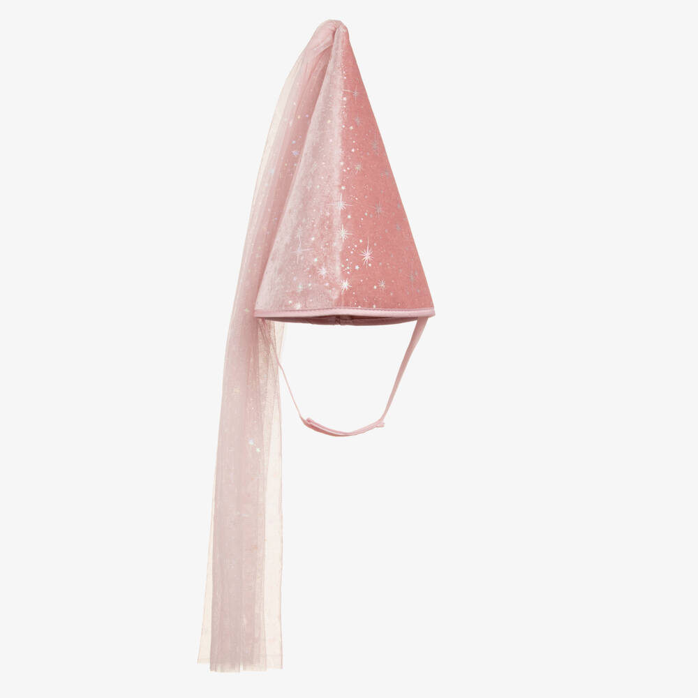 Mimi & Lula-Girls Pink Velvet Shimmery Princess Hat | Childrensalon Outlet