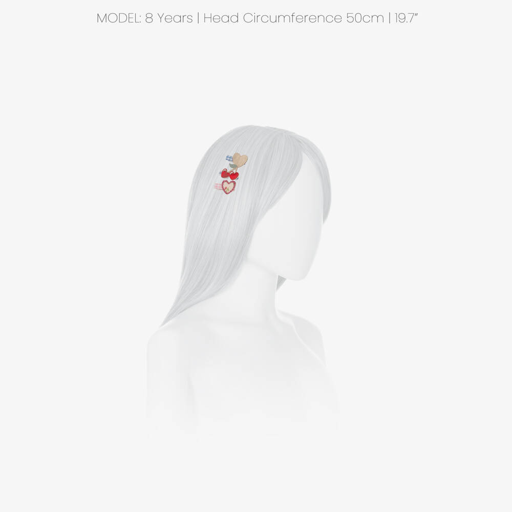 Mimi & Lula-Girls Red Cherries & Hearts Mini Hair Clips (8 Pack) | Childrensalon Outlet