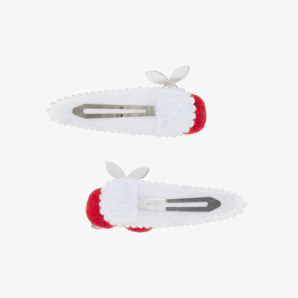 Mimi & Lula-Girls Red Pom-Pom Cherries Hair Clips (2 Pack) | Childrensalon Outlet