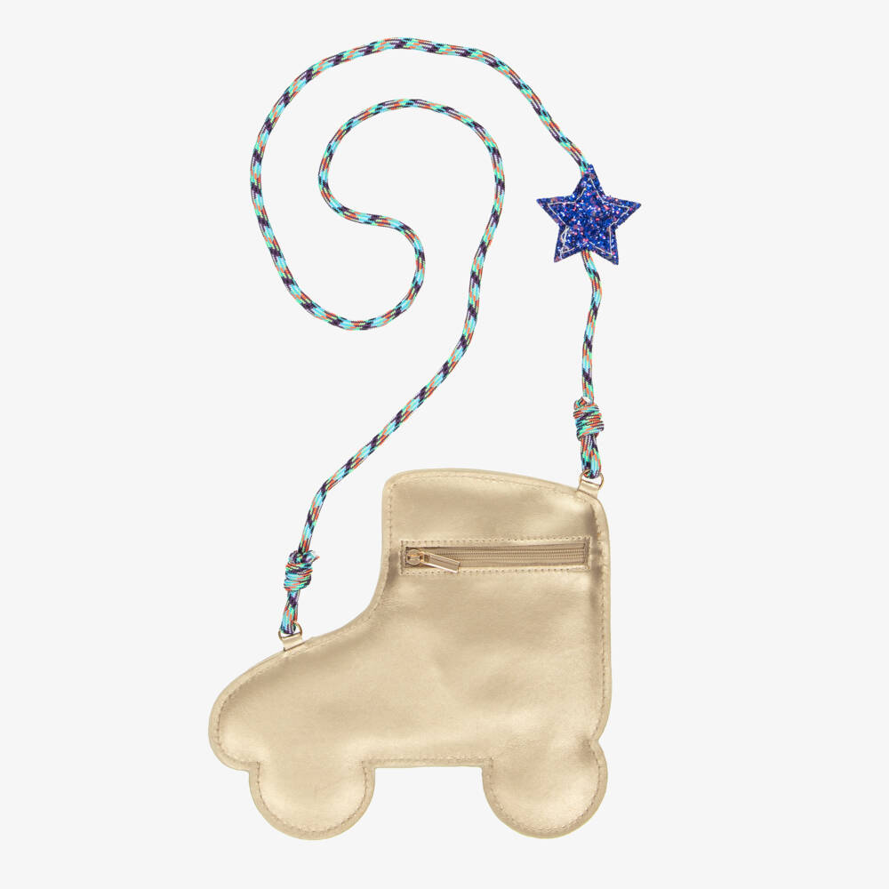 Mimi & Lula-Girls Silver Glitter Rollerskate Bag (19cm) | Childrensalon Outlet