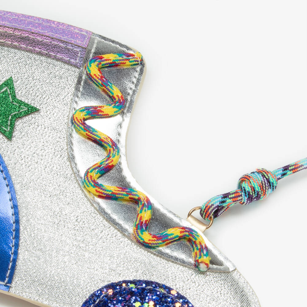 Mimi & Lula-Girls Silver Glitter Rollerskate Bag (19cm) | Childrensalon Outlet