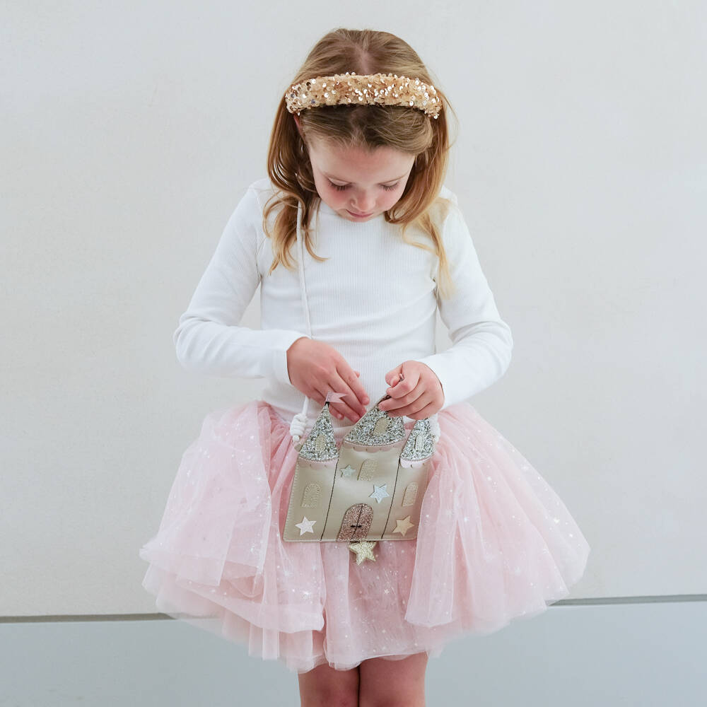 Mimi & Lula-Gold Enchanted Castle Bag (24cm) | Childrensalon Outlet