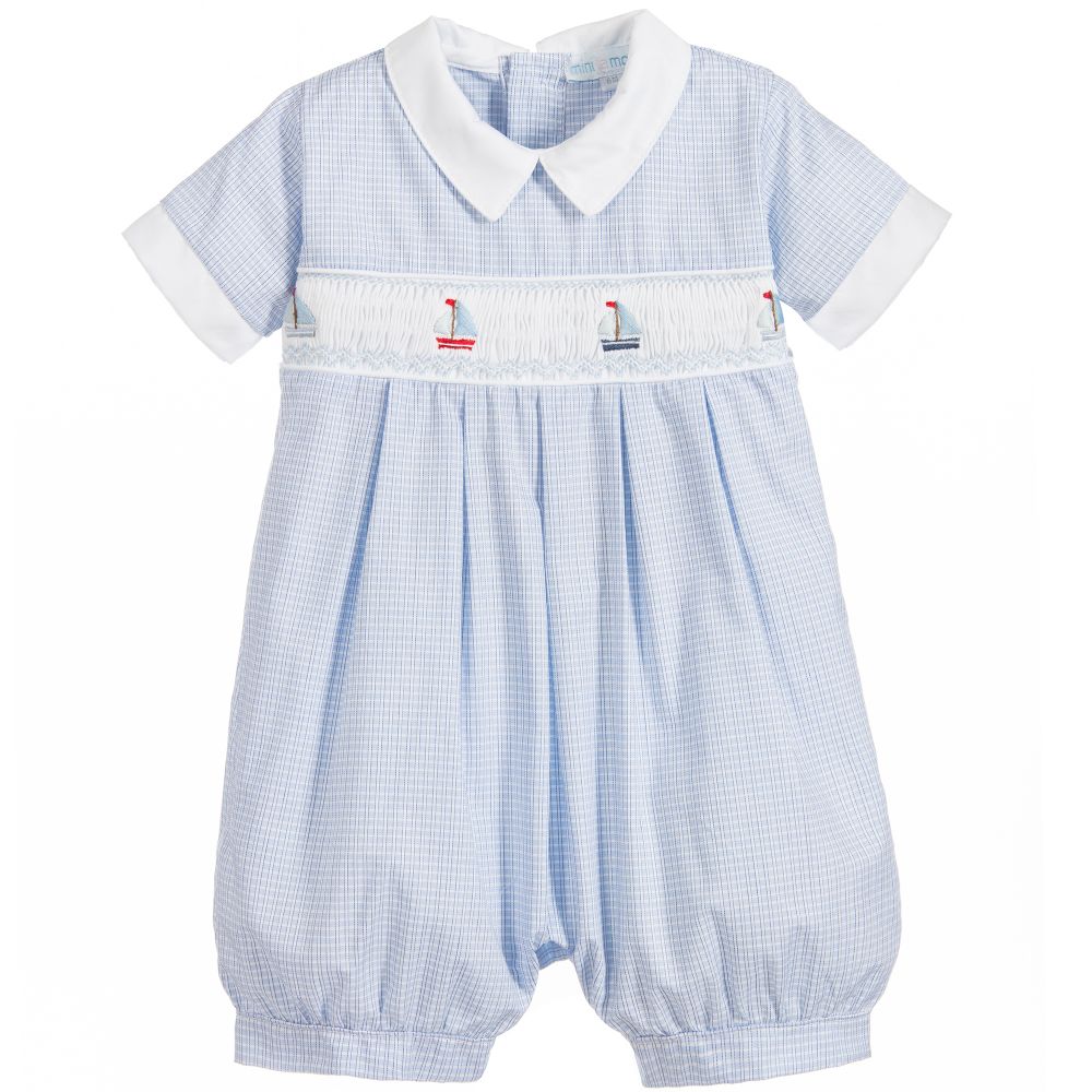 Mini-la-Mode - Baby Blue Smocked Shortie | Childrensalon
