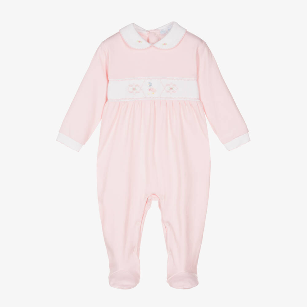 Mini-la-Mode-Girls Pink Peter Rabbit & Co Babygrow | Childrensalon Outlet