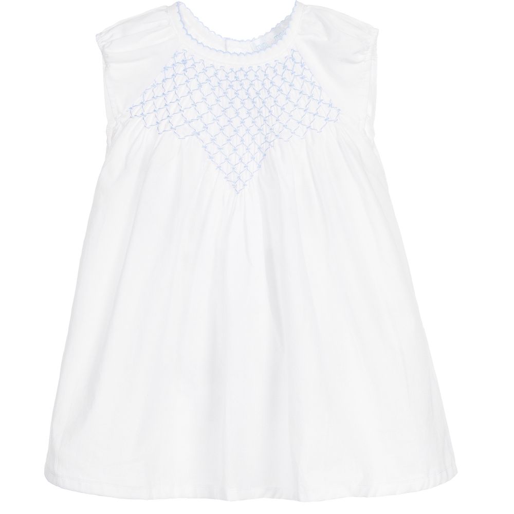 Mini-la-Mode - Robe en coton à smocks Bébé | Childrensalon