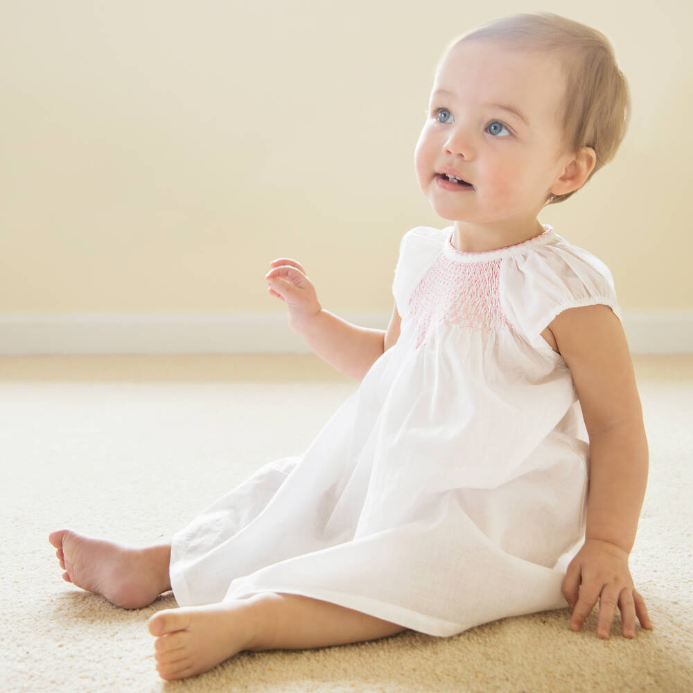 Mini-la-Mode-Smocked Cotton Baby Dress Set | Childrensalon Outlet