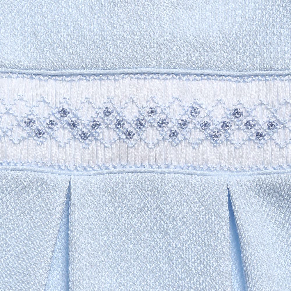 Mini-la-Mode-Smocked Pima Cotton Babygrow | Childrensalon Outlet