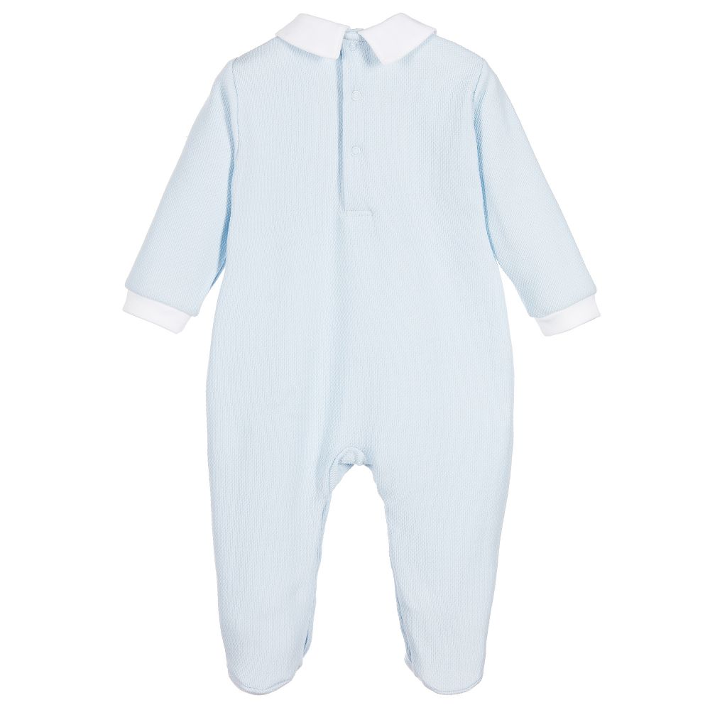 Mini-la-Mode-Smocked Pima Cotton Babygrow | Childrensalon Outlet