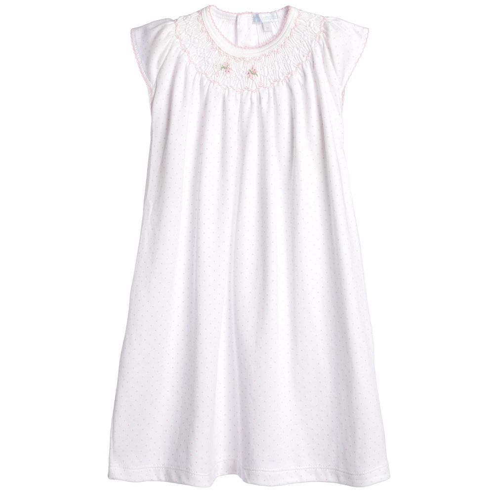 Mini-la-Mode - Chemise de nuit blanche en coton Pima | Childrensalon