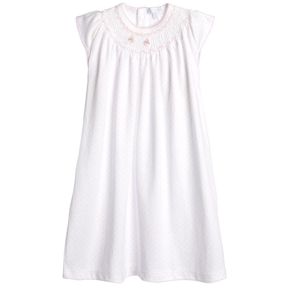 Mini-la-Mode-White Pima Cotton Nightdress | Childrensalon Outlet