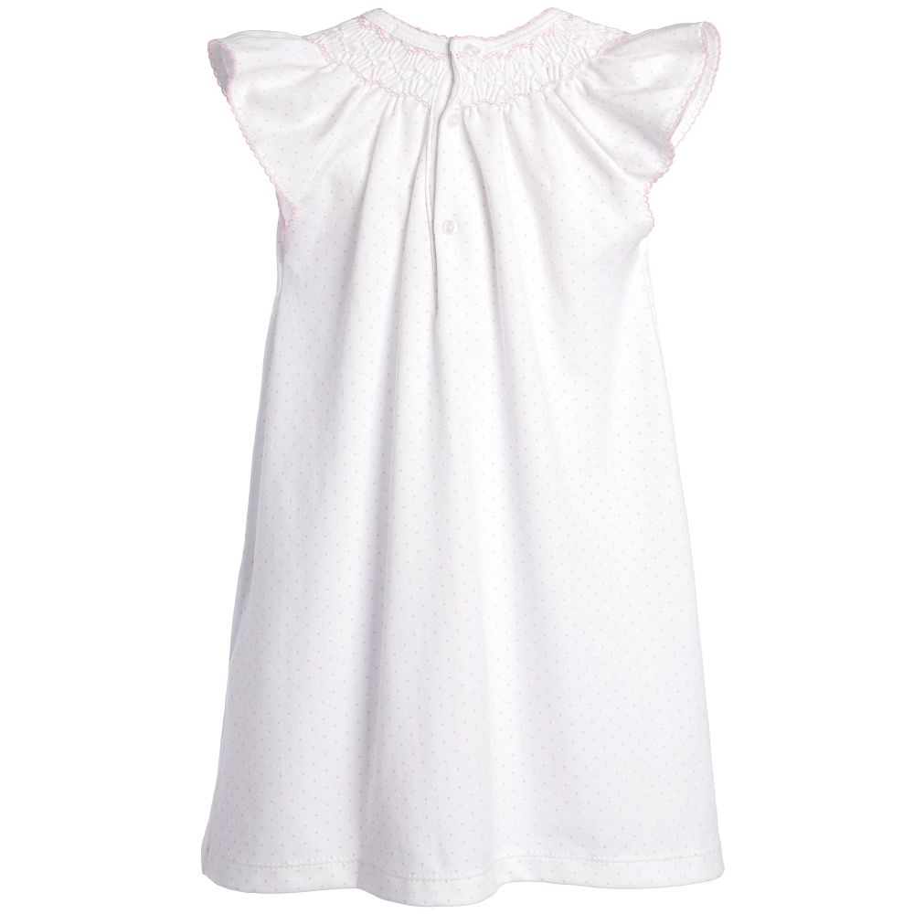 Mini-la-Mode-White Pima Cotton Nightdress | Childrensalon Outlet