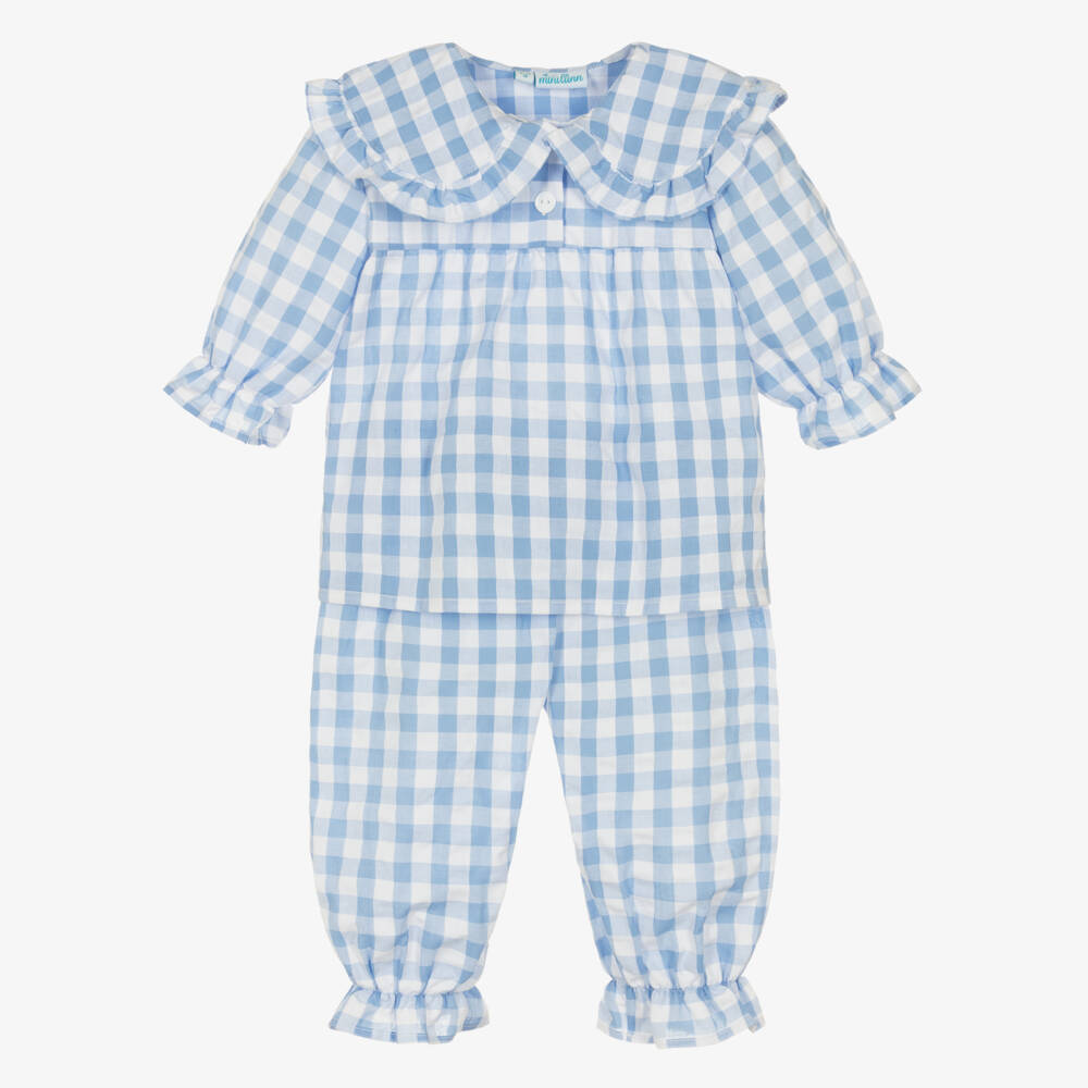 Mini Lunn-Blue Check Pyjama | Childrensalon Outlet