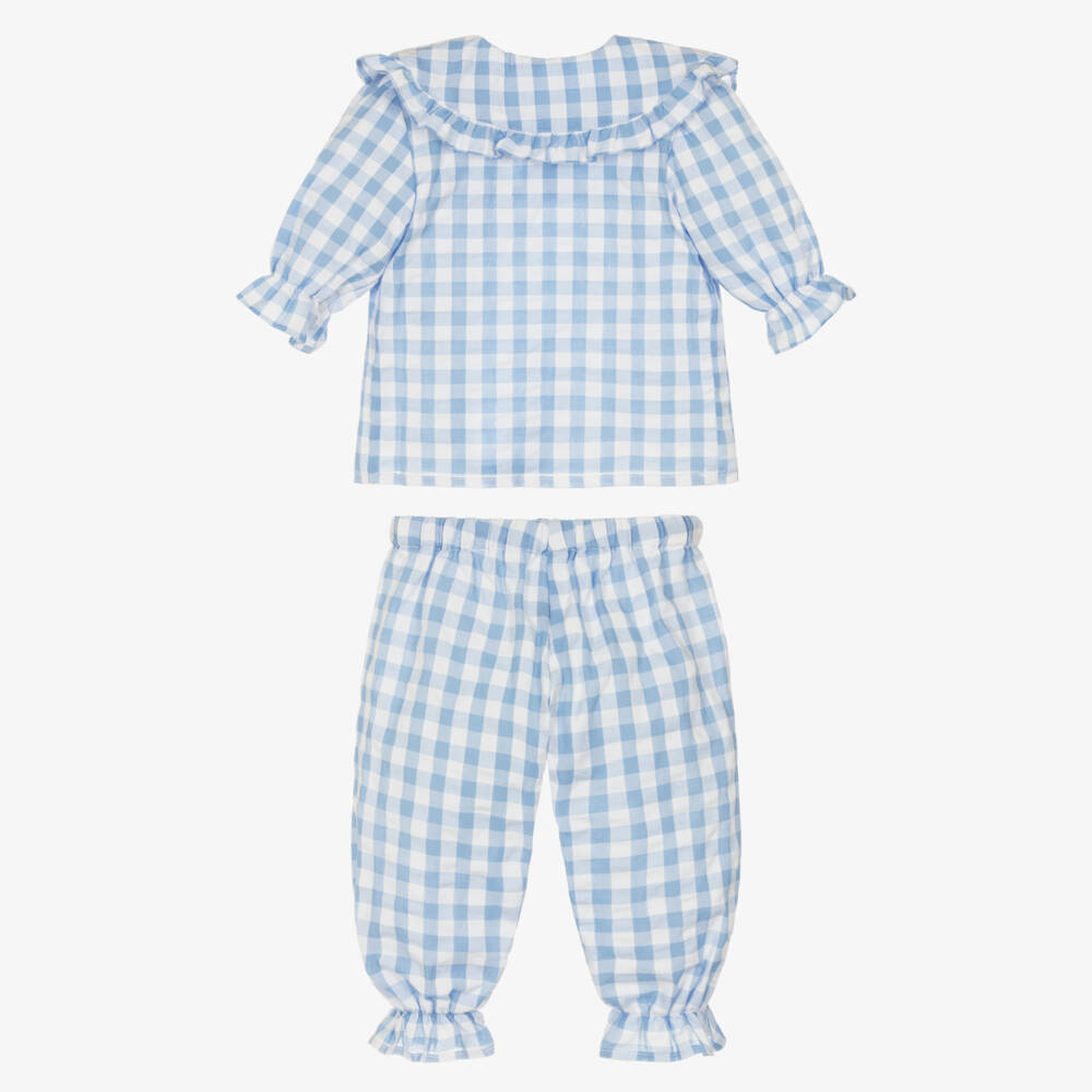 Mini Lunn-Blue Check Pyjama | Childrensalon Outlet