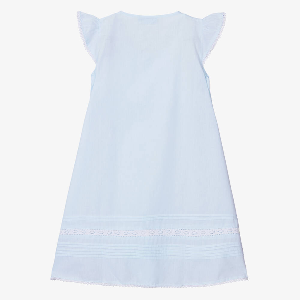 Mini Lunn-فستان نوم قطني أزرق فاتح للبنات | Childrensalon Outlet